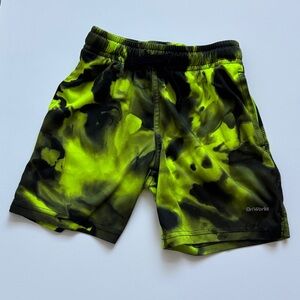 DriWorks Green and Black Athletic Shorts